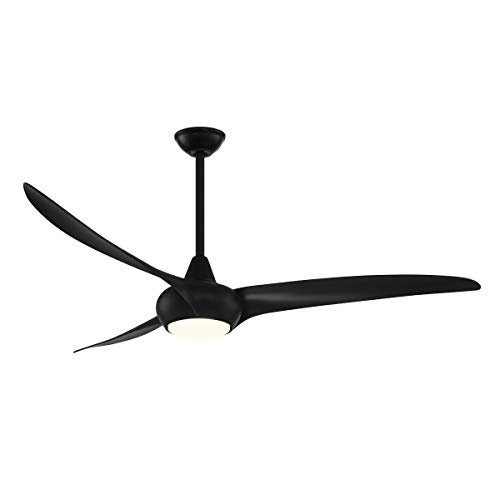 Minka-Aire F848-CL Light Wave 65" Ceiling Fan with LED Light and Remote Control in Coal Finish