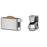 WMF Lumero Toaster Langschlitz mit Brötchenaufsatz, 2 Scheiben, XXL & Lumero Kaffeemaschine mit Thermoskanne, Filterkaffee, 8 Tassen, abnehmbarer Wassertank, Touch-Display, 800 W