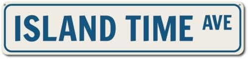 Horienteeon Vintage Street Sign Island Time Ave Aluminium Si