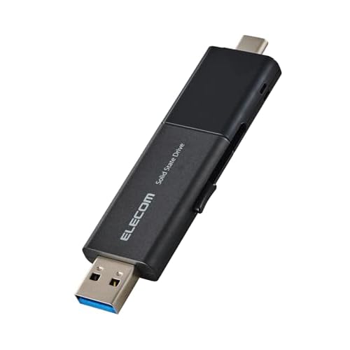 エレコム 外付けSSD 250GB USB3.2 (Gen1) スライド式USB-C