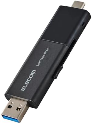（18:00時点） エレコム 外付けSSD 1TB USB3.2 (Gen1)対応 スライド式 Type-C/Type-A コネクタ iPhone/iPad 対応 ブラック ESD-EAWB1000GBK