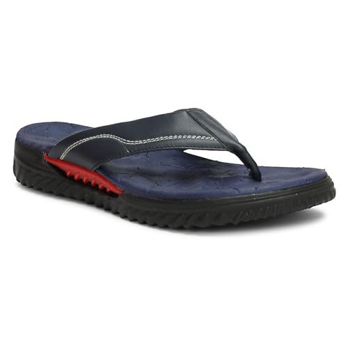 Image of Kraasa Men's EVA Flip Flops with Wide Cushioned Straps | Lightweight Thick Sole Anti-Slip Slippers Casual Summer Sandals & Chappal