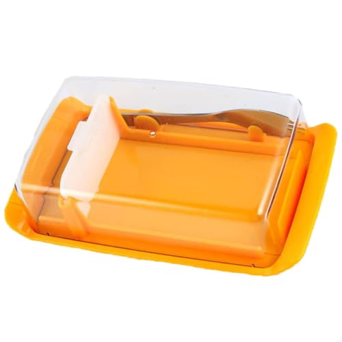 ELEOUTI Caja de Mantequilla Tapa y Cortador de Acero Inoxidable y Plástico para Mantener Mantequilla Conservada y Resistente al Óxido en Cocina