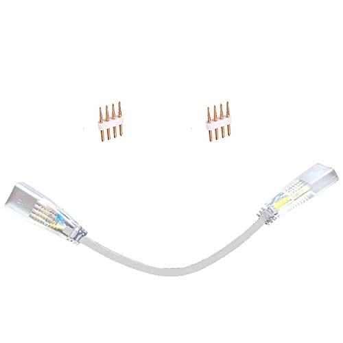 FOLGEMIR Connecteur d'angle pour Ruban de LED RGB, 4 PIN connecteurs L, 90/360 degrés à plier, câble adaptateur d'extension pour notre chaîne lumineuse RGB