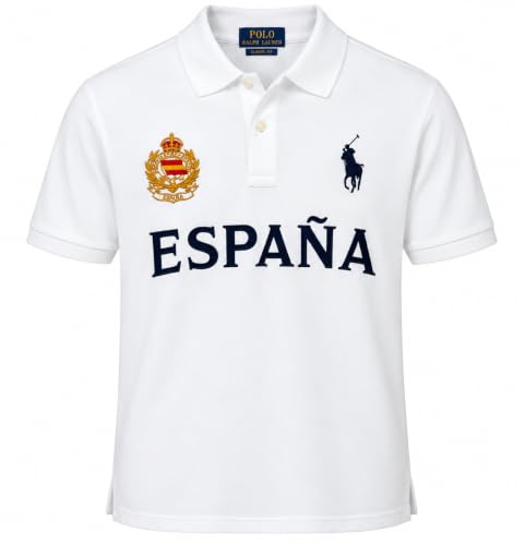 Image of POLO RALPH LAUREN Men's Classic-Fit Country Polo Shirt (Large, Navy), Espana/White, XL