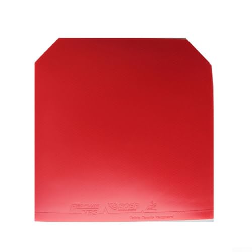 Cubierta de esponja de goma elástica para paleta de tenis de mesa, adecuada para jugar en todas las rondas y control de giro mejorado (rojo)