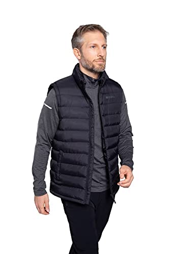 Mountain Warehouse Seasons Mens Padded Gilet Water Resistant Gilet Body Warmer Lightweight Jacket Easy to Store Coat for Winter Travelling Walking