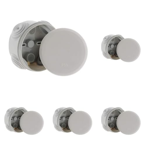 Boîtes de dérivation IP55 - Ø70x35mm - Blanc - Zenitech (Lot de 5)