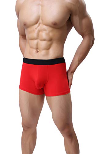 Men's Seamless Cotton Trunks Underwear Short Leg Pack2
