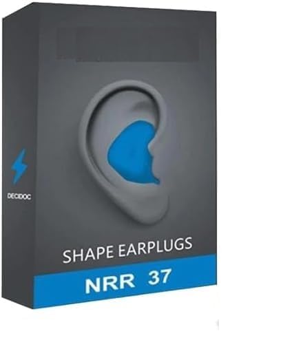 FlexiFit Moldable Rubber Earplugs for Noise Reduction | Soundproof Noise-Blocking Earplugs for Sleep, Study & Snore Prevention | Reusable Ear Plugs (Black, M) (Blue 1 pair (Pack of 1))-image-30
