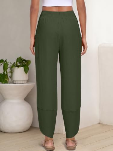 Image of ANRABESS Womens Wide Leg Palazzo Capri Barrel Pants