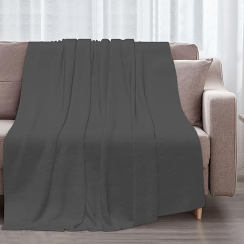 Couverture flanelle ébène 177x203cm plaid décoratif canapé et lit - 3