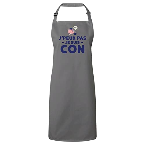 Tablier cuisine J'Peux Pas Je Suis Con humour pour cuisiner entre potes