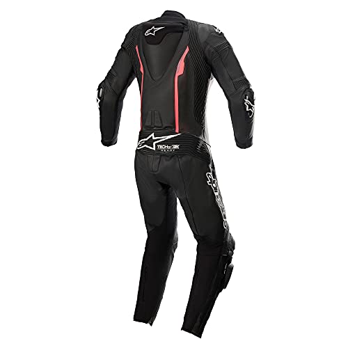 Alpinestars Women's Stella Missile v2 Leather One-Piece Suit (46) (Black/Diva Pink/Slate)