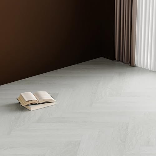 ATOPOSE Waterproof Peel and Stick Floor Tiles, 36 Pack 54 sq. ft - White Washed Maple,Easy to Install Clean Perfect for Bathroom Kitchen Living Room RV