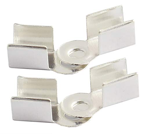 Ruiling 100Pcs 4X9Mm Folding Crimp Cord Ropes Ends Tips Terminators For Leather Diy Necklace Bracelet,Metal Fold Over Cord Ending Clasp Jewelry Making Connector Silver #TOP24