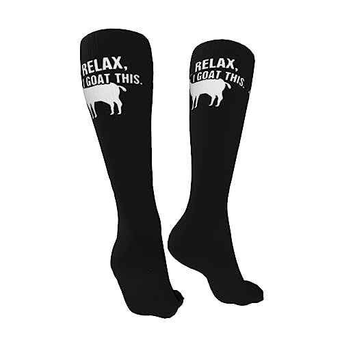 Relax I Goat This Knee High Socks For Women Long Tube Socks Athletic Compression Socks Unisex High Socks Girls2