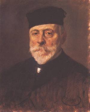 Peinture à l'huile d'art Bertalan Pór, reproduction prestige du portrait Lechner 1909