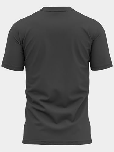 Image of Noble Monk Men Regular Fit T-Shirt | Round Neck | Half Sleeve | Self Design | Casual T Shirt for Men