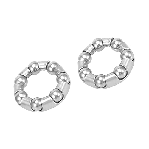 Partuto 2 Pcs Universal Bicycle Ball Bearing - Stainless Steel Silver Tone