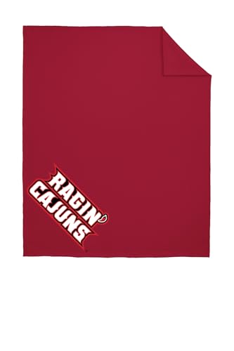 Sport Your Gear Louisiana Ragin' Cajuns Prime Logo Comfortable Stadium Fleece Officially Licensed Game Day, Tailgating Throw Blanket 50" X 60"