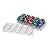 FOYTOKI 1Pc Transparent Poker Chips Organizer Storage Box for Game Chips Design with Slots for Easy Classification and Visibility and