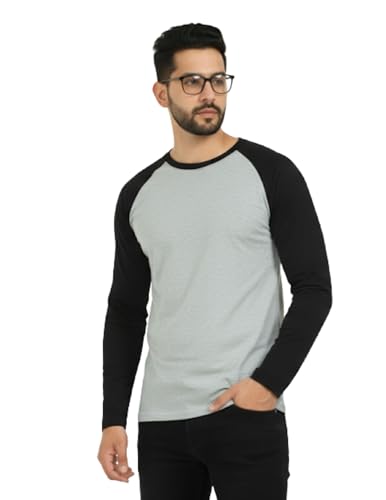 Image of Raglan Fullsleeve Tshirt Single Jersey Knit | 180 GSM 100% Ring Spun Super Combed Cotton Only Heather Colors are 88% Cotton 12% Polyester Bio Washed