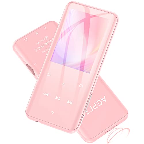 32Gb Mp3 Player With Bluetooth 5.0, Agptek A17X 2.4" Curved Screen Music Player With Speaker Lossless Sound With Fm Radio, Voice Recorder, Supports Up To 128Gb Pink #TOP7