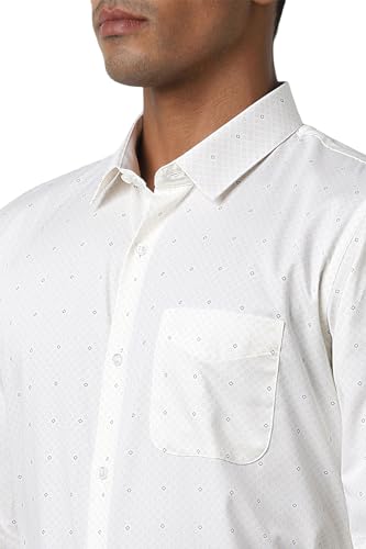 Image of Peter England Men Cotton Solid Slim Fit Shirt