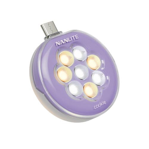 NANLITE cookie LED�~�j���C�g �|�P�b�g���C�g �X�}�[�g�t�H���p���C�g �X�}�z���C�g ���ʔ��� USB-C�쓮 USB-C���d �⏕�� ���B��/���B��/�V���[�g����/�e�[�u���t�H�g �L�������O�o�b�O�t�� ���x���_�[ �������K�i