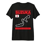 Famous Circuit outline Suzuka track race fan car racing Premium Tri-blend T-Shirt