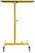 JEGS 200 LBS Capacity Rolling Work Table - Height Adjustable 33 Inches to 48 Inches - Rolling Tool Tray Uses Four 2.5” Caster Wheels - Includes One Tool Tray Table Liner - Yellow Powder Coated Steel