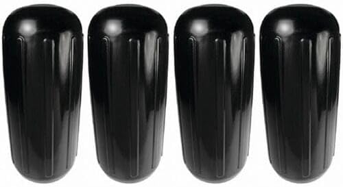 5079161 4 Pack 10 Inch x 25 Inch Center Hole Inflatable Vinyl Fenders for Boats 50-79161