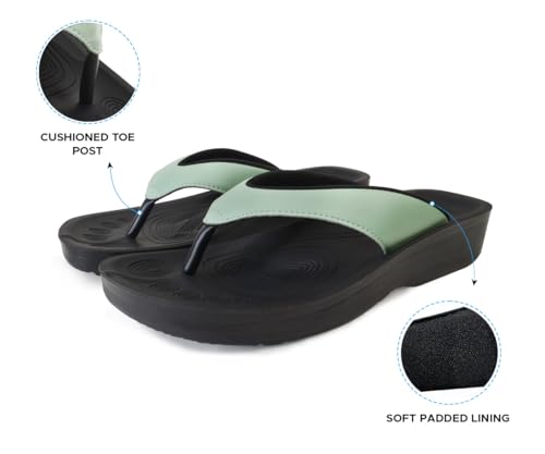 Image of AEROTHOTIC Original Orthotic Comfort Thong Style Flip Flops Sandals for Women with Arch Support for Comfortable Walk