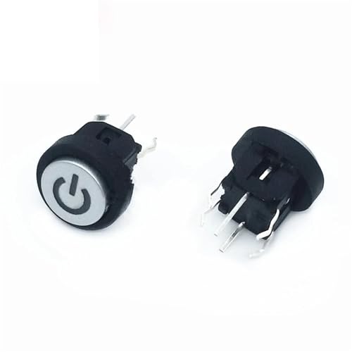 Interruptor de luz de botón rojo micropulsador táctil de 6 * 6 * 8,4 mm con símbolo de encendido
