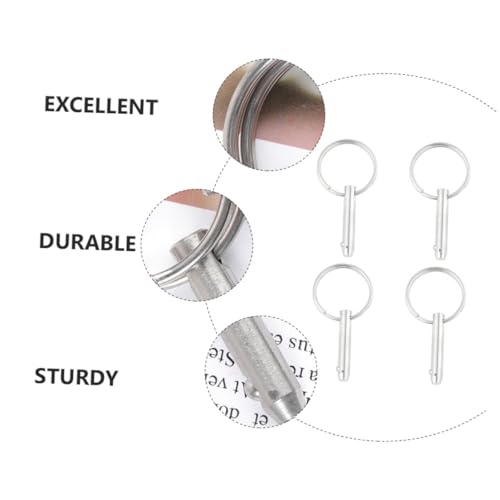 Pasador de seguridad para toldos bimini de barcos en acero inoxidable resistente, pack de 4 7