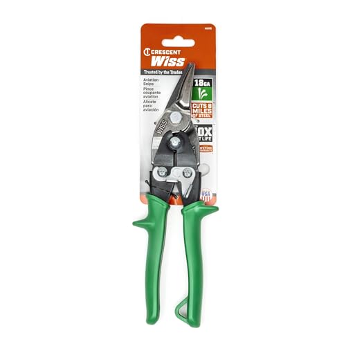 Wiss M2R Metalmaster Aviation Snip, cuts Right to Left, Green, 248mm