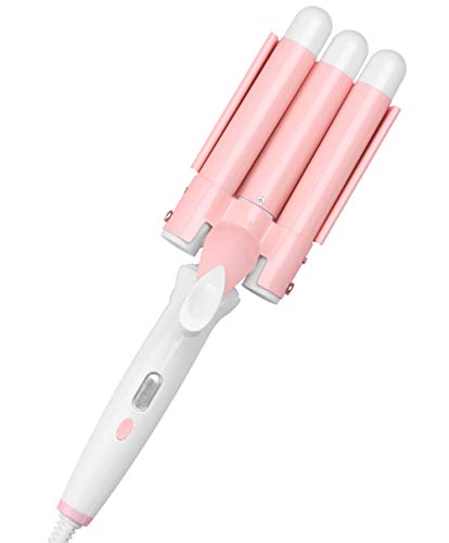 XYZCUP Wave Iron for Hair 3 Barrels of Curling Iron Anti-Scalding Quick Warm-Up Tourmaline Ceramics Hair Curler Adjustable Temperature Heated Rollers Large Wave, Suitable for Long/Short Hair