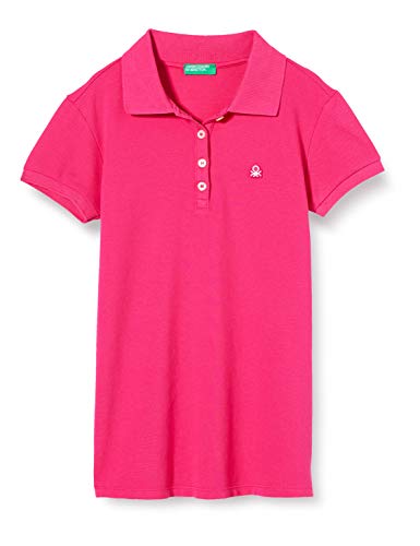 United Colors of Benetton 3WG9C3092 Maglietta Polo, Rosa (Pink Peacock 2l3), 98/104 (Taglia Produttore:XXS) Bambina