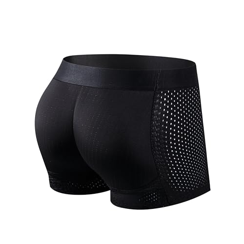 JOCKMAIL Boxer Homme Rembourré Push Up – sous-Vêtement Sculptant Respirant en Butt améliorer Pads (FR/ES, Alpha/Lettres, M, Taille Normale, Taille...