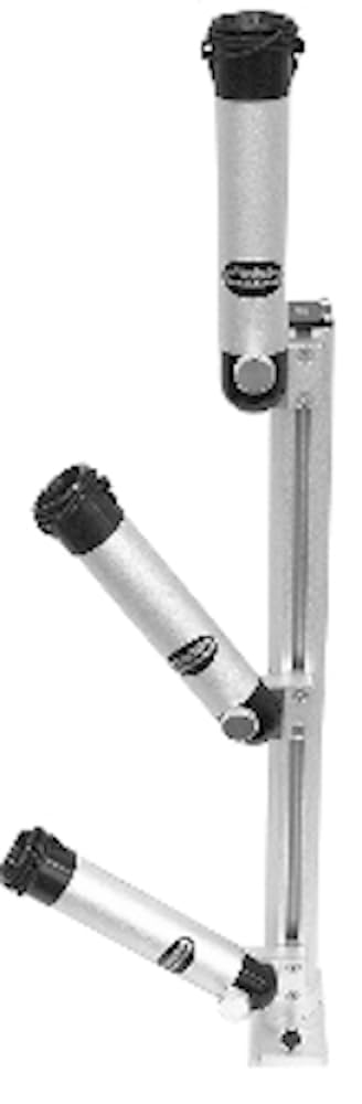 Traxstech VBT-3 Vertical Tree with Three Rod Holders, Silver