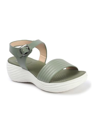 Image of Carlton London women's Lightweight Comfort Wedge Ankle Strap Sandals