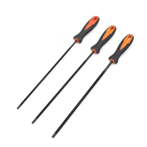 URPIZY Lime ronde pour chaînes, acier à outils, 290 mm de long, diamètre 4,0/4,8/5,5 mm, pour chaînes électriques et à essence