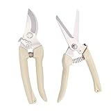 DECOMELODY 2 Stück Gartentrimmer Mit Rutschfesten Griffen Edelstahl Bonsai Und Pflanzenschere Für Präzises Rebschneiden Und Effizientes Gartenwerkzeug