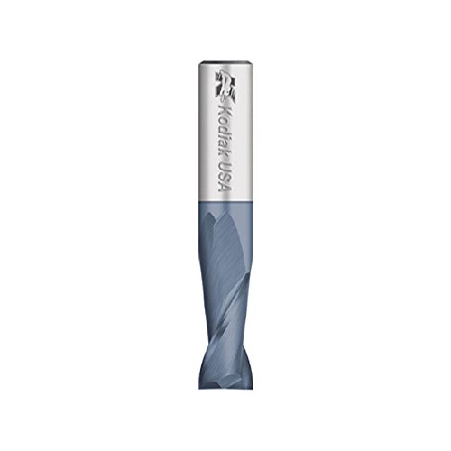 Kodiak Cutting Tools KODIAK129974 USA Made Solid Carbide End Mill, Coated, 2 Flute, 1/8 Shank, 1/32 Length of Cut, 1-1/2 Overall Length, 1/64 Diameter