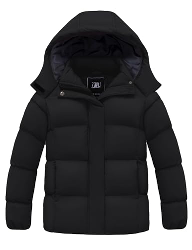 Image of ZSHOW Girls' Lightweight Puffer Jacket Warm Hooded Quilted Outerwear Jacket