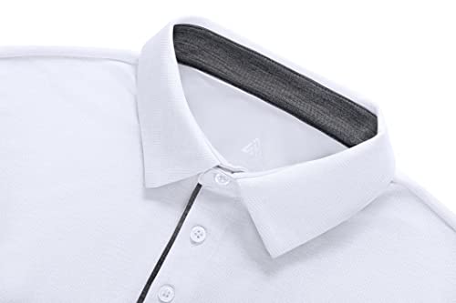 Geek Lighting Polo Shirt For Mens Short Sleeve Tennis Polo Shirt Mens Sports Athletic Golf T-Shirt,Hemp White L #TOP3