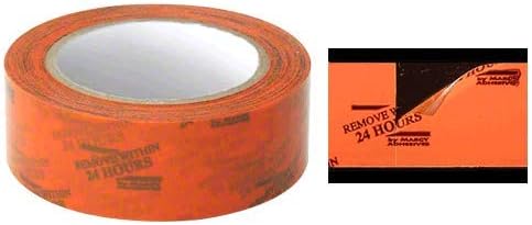 Marcy ME0072 Orange 1-1/2" Vinyl Molding Retention Tape - With Warning