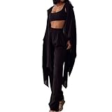 QJDFLL Leggings schwarz Damen Strickjacken rn Pullover lang für mit knöpfen Kurze röcke Sommer Hosen weites Bein Sport Essentials Jogginghose Herren Jeanshosen Set Outdoor(Schwarz,L)