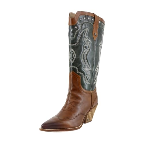 Image of Sam Edelman James Wide Calf Women's Boots Green /Copper Leather Size 7.5 M